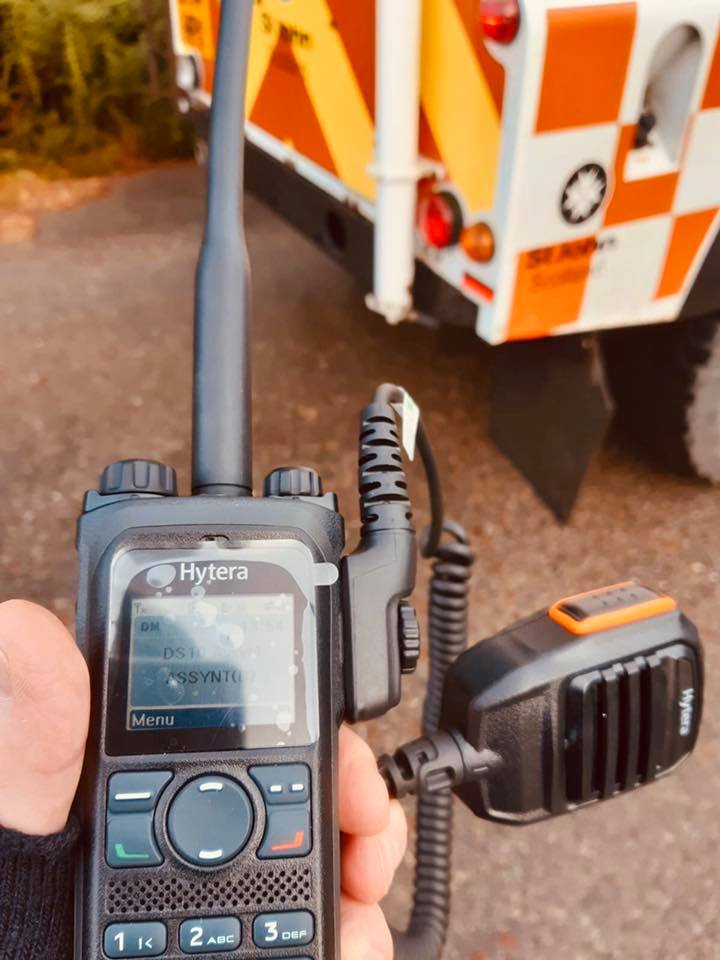 A mountain rescue radio