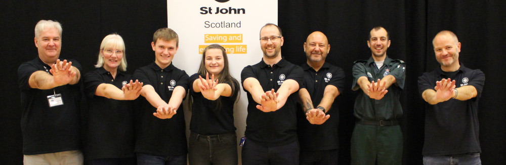 A group of St John Scotland CPR volunteers