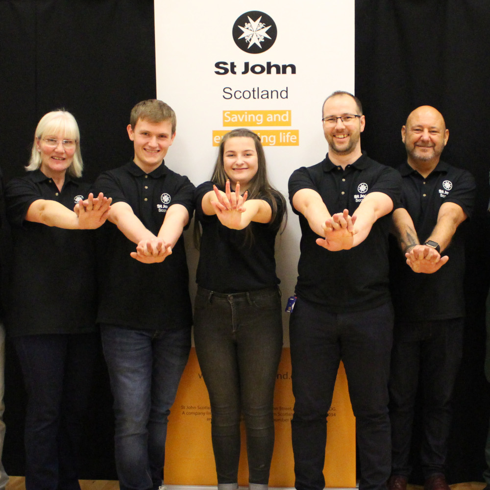 A group of St John Scotland CPR volunteers