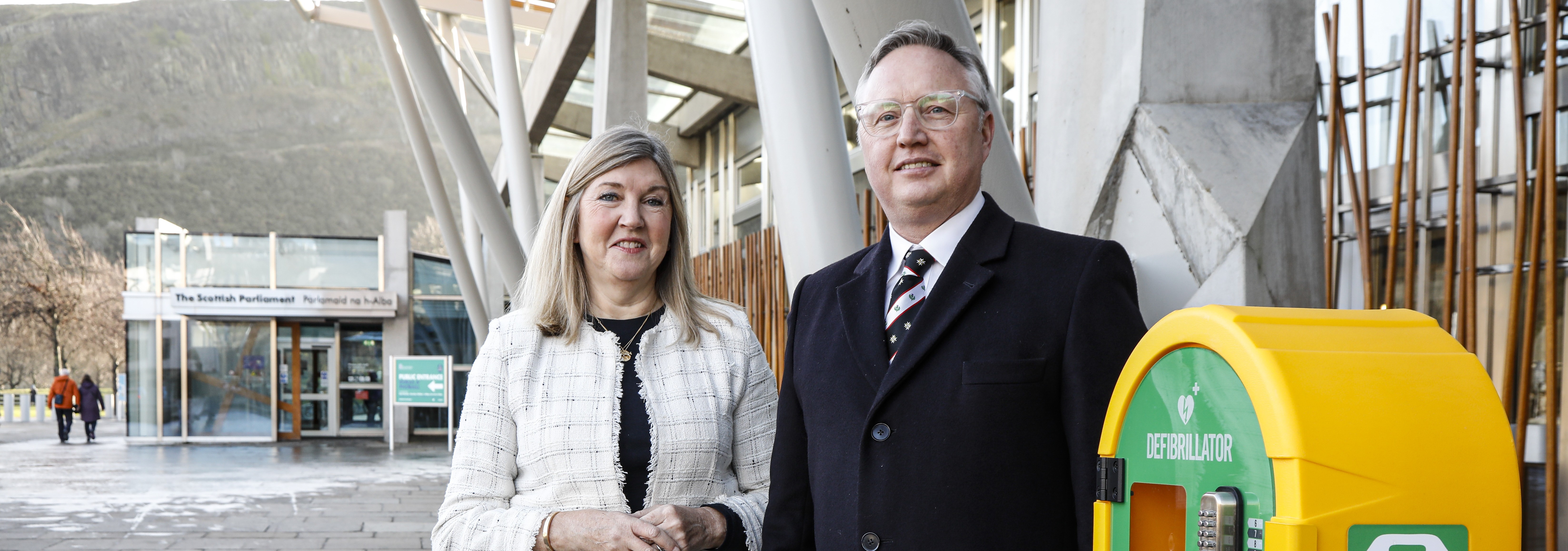 The Rt Hon Alison Johnstone MSP, Presiding Officer of the Scottish Parliament said and Barri Millar, COO of St John Scotland